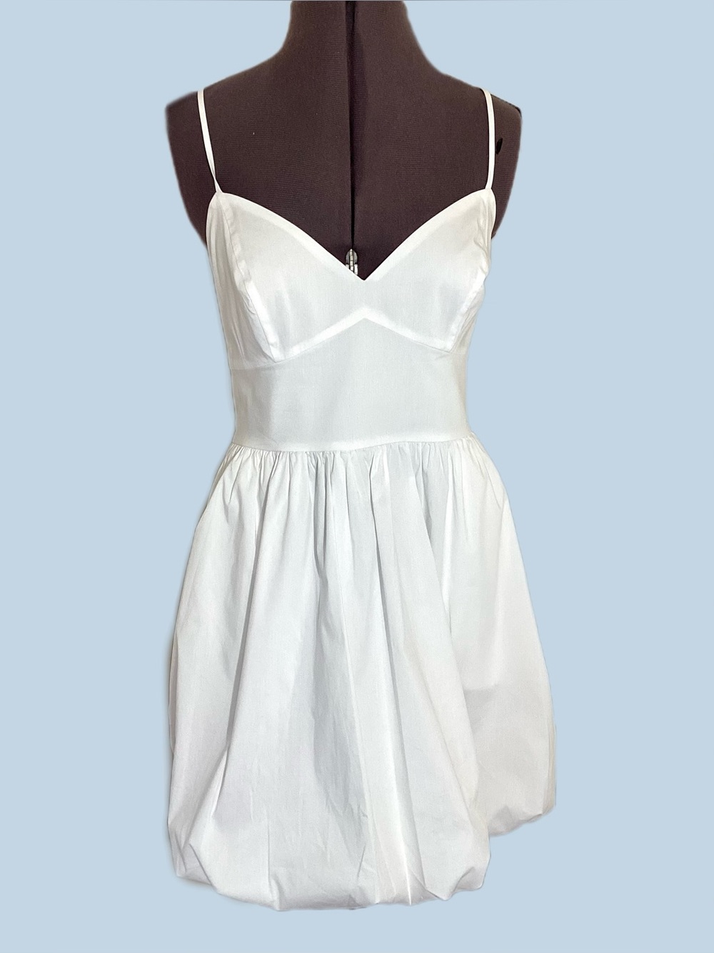 Express V-Neck Poplin Mini Bubble Dress Size M